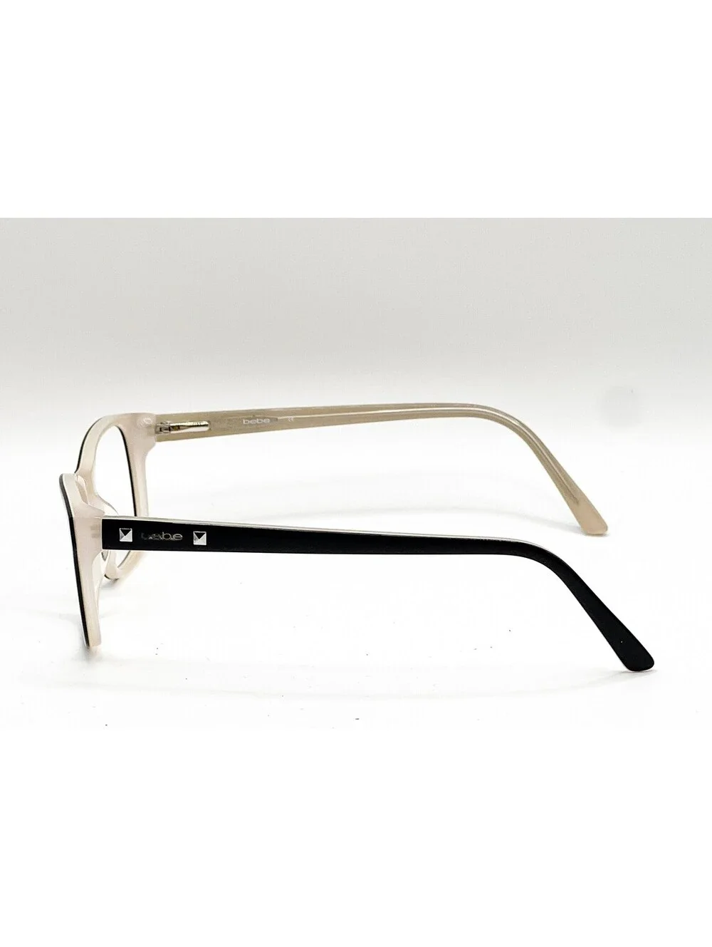Bebe BB5075 001 Jet Black Rectangle Authentic Eyeglass Frames 52-17